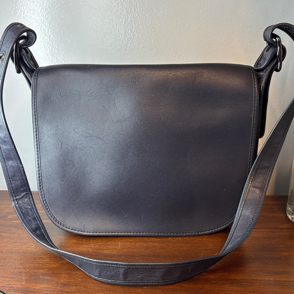 Coach Navy Classic Leather Bag / Purse